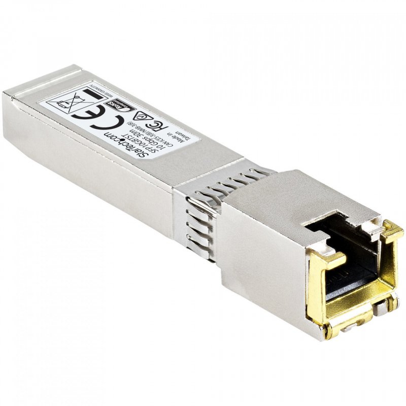 StarTech.com MSA Compliant SFP+ Transceiver Module - 10GBASE-T~MSA Uncoded SFP+ Module - 10GBASE-T - SFP to RJ45 Cat6/Ca