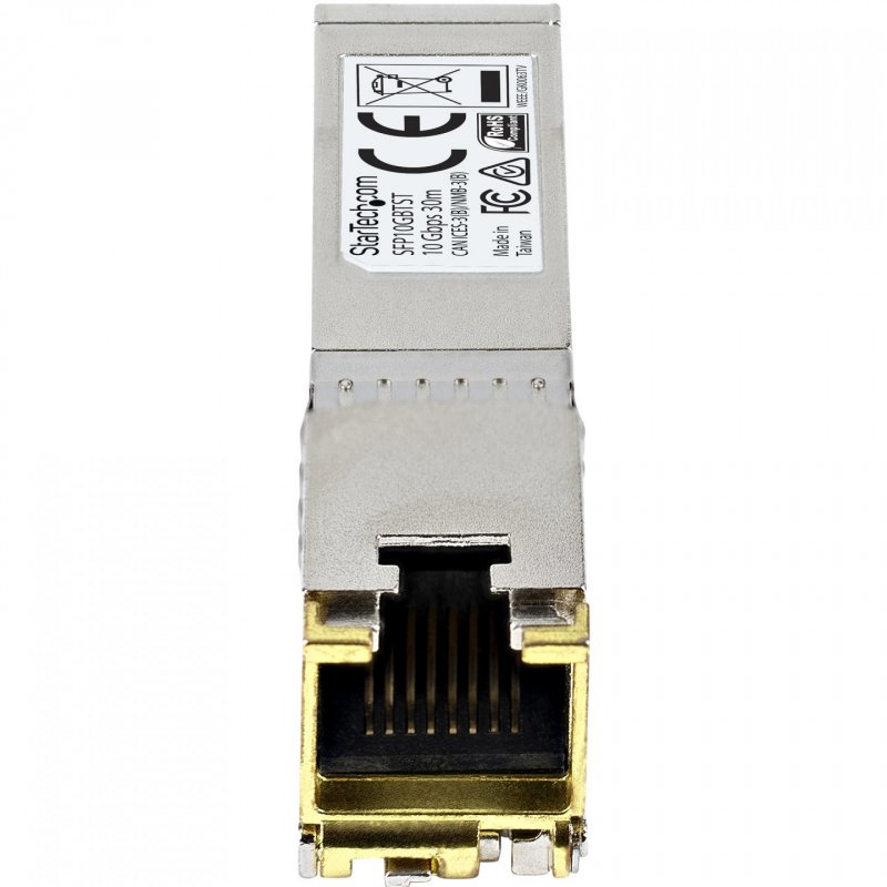 StarTech.com MSA Compliant SFP+ Transceiver Module - 10GBASE-T~MSA Uncoded SFP+ Module - 10GBASE-T - SFP to RJ45 Cat6/Ca