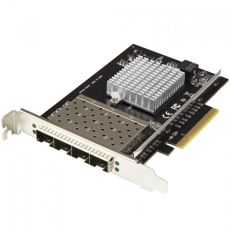 StarTech.com Quad Port 10G SFP+ Network Card - Intel XL710 Open SFP+ Converged Adapter - PCIe 10 Gigabit Ethernet Server