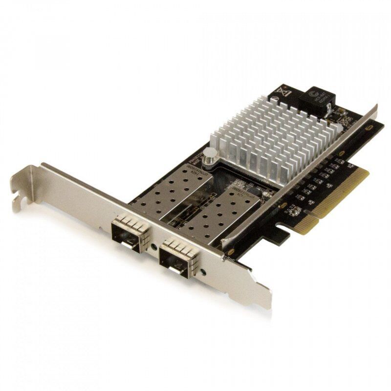 StarTech.com 10G Network Card - 2x 10G Open SFP+ Multimode LC Fiber Connector - Intel 82599 Chip - Gigabit Ethernet Car