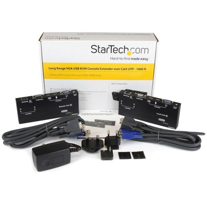StarTech.com Extendeur Prolongateur de Console KVM de 300m sur Cat5 avec VGA et USB