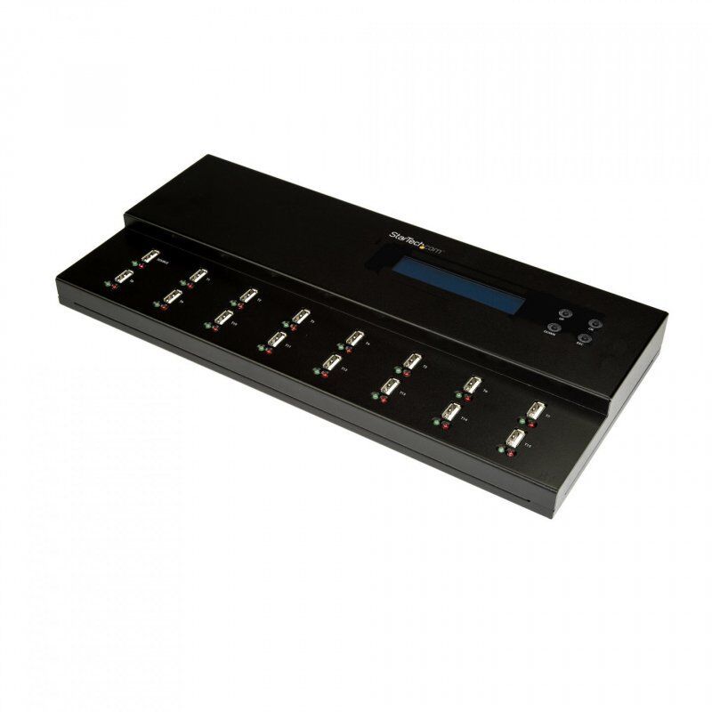 StarTech.com Standalone 1 to 15 USB Thumb Drive Duplicator and Eraser, Multiple USB Flash Drive Copier, System and File 