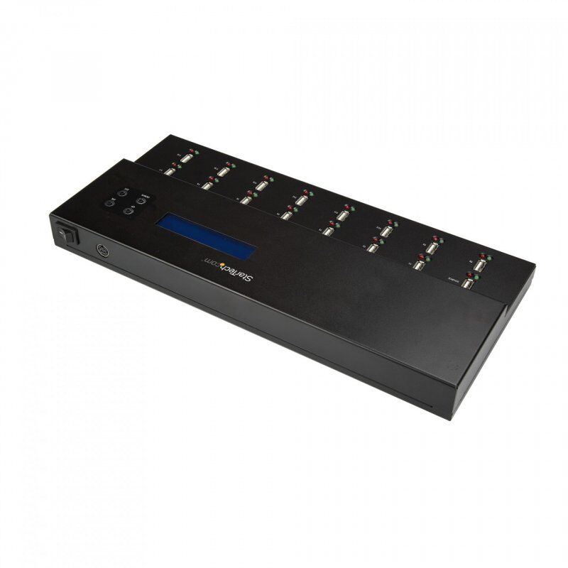StarTech.com Standalone 1 to 15 USB Thumb Drive Duplicator and Eraser, Multiple USB Flash Drive Copier, System and File 