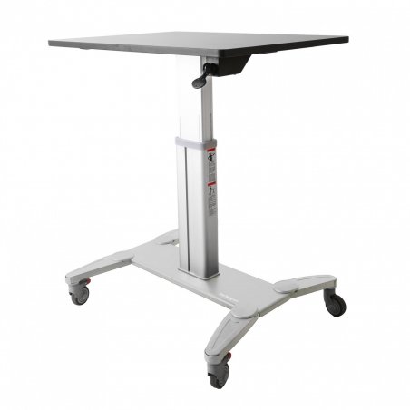 StarTech.com Mobile Standing Desk - Portable Sit Stand Ergonomic Height Adjustable Cart on Wheels - Rolling Computer/Lap