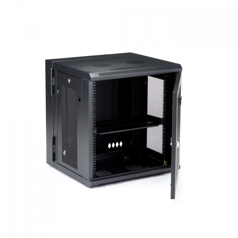 StarTech.com 12U 19" Wall Mount Network Cabinet - 16" Deep Hinged Locking IT Network Switch Depth Enclosure - Vented Com