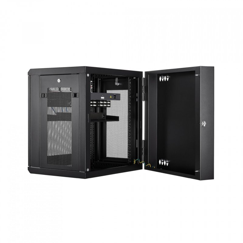 StarTech.com 12U 19" Wall Mount Network Cabinet - 16" Deep Hinged Locking IT Network Switch Depth Enclosure - Vented Com