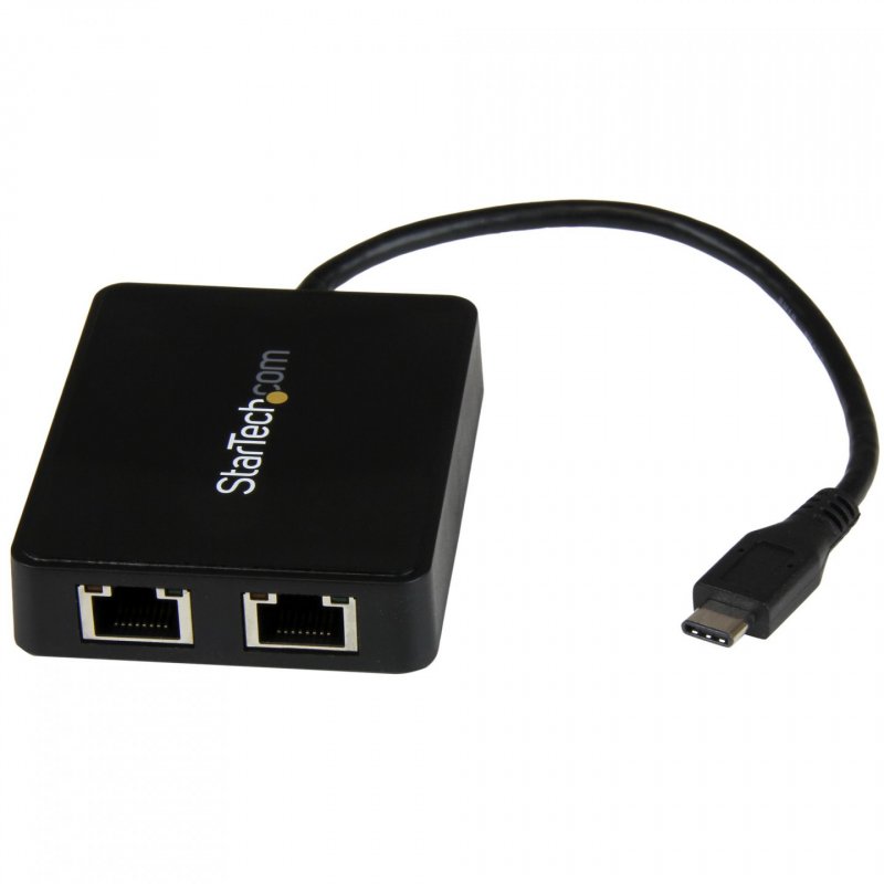 ADAPTATEUR USB-C VERS 2 PORTS RJ45 GIGABIT ETHERNET