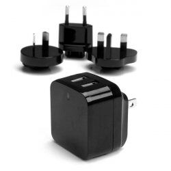 CHARGEUR MURAL USB 2 PORTS - ADAPTATEUR SECTEUR USB