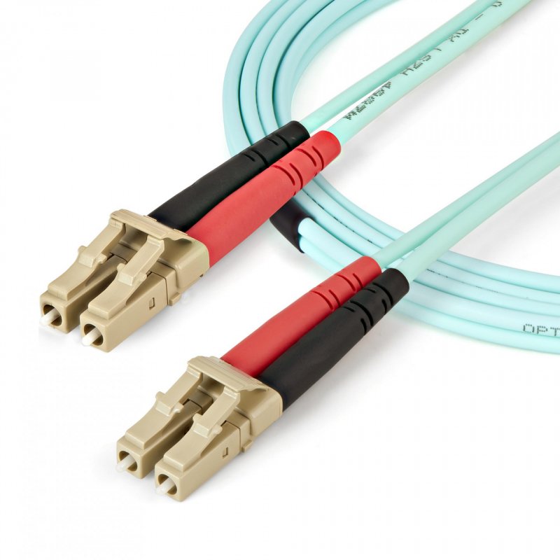 StarTech.com Aqua OM4 Duplex Multimode Fiber Optic Cable - 100 Gb - 50/125 - LSZH - LC/LC - 2 m~2m (6ft) LC/UPC to LC/UP