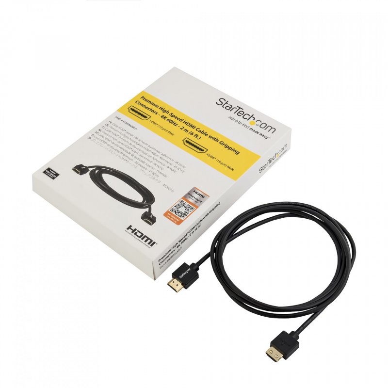 2M PREMIUM CERTIFIED HDMI CABLE 2.0 - GRIPPING CONNECTORS