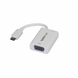 StarTech.com Adaptateur USB-C vers VGA - Convertisseur Vidéo 1080p USB Type-C vers Moniteur VGA avec Chargement - 60W P
