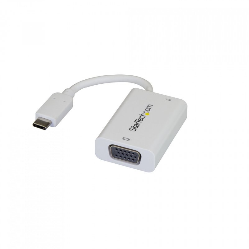 StarTech.com USB C to VGA Adapter with Power Delivery - 1080p USB Type-C to VGA Monitor Video Converter w/ Charging - 60