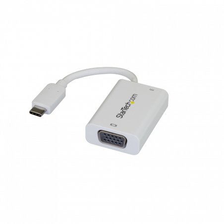 StarTech.com USB C to VGA Adapter with Power Delivery - 1080p USB Type-C to VGA Monitor Video Converter w/ Charging - 60