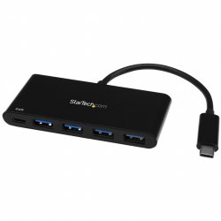 StarTech.com 4 Port USB C Hub with 4 USB Type-A Ports (USB 3.0 SuperSpeed 5Gbps) - 60W Power Delivery Passthrough Chargi