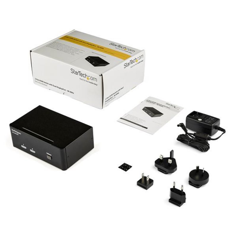 SWITCH KVM DISPLAYPORT DOUBLE AFFICHAGE 2 PORTS - 4K 60 HZ