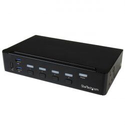 SWITCH KVM USB DISPLAYPORT A 4 PORTS AVEC HUB USB 3.0 - 4K