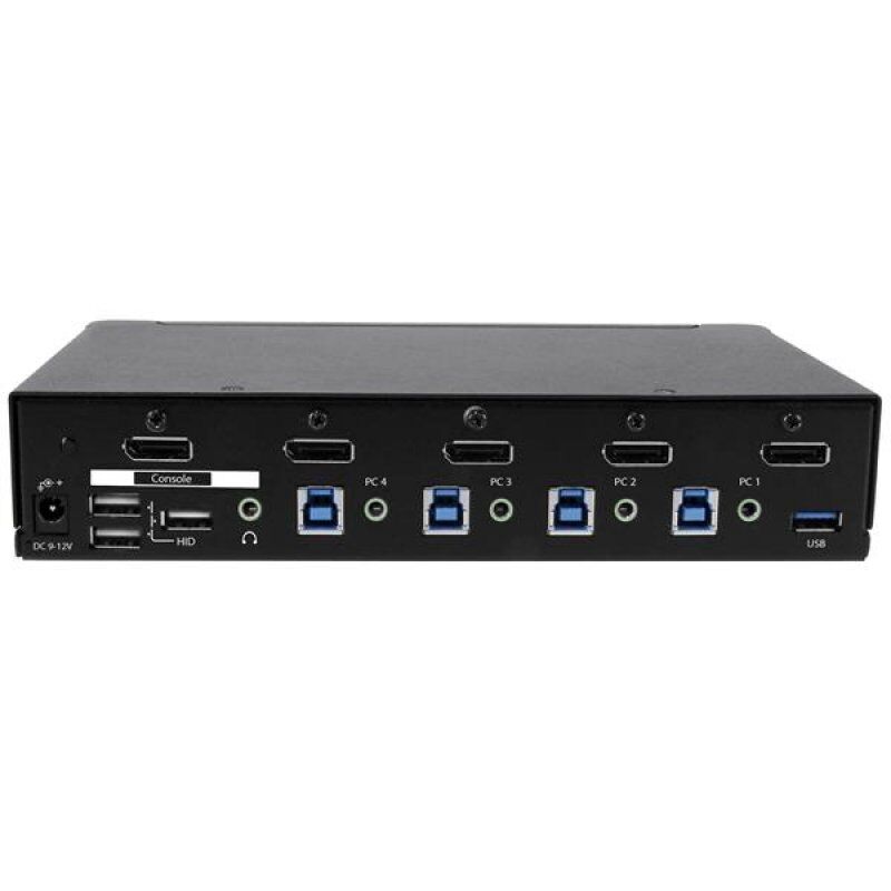 StarTech.com Switch KVM USB DisplayPort à 4 ports avec hub USB 3.0 intégré - 4K 30 Hz