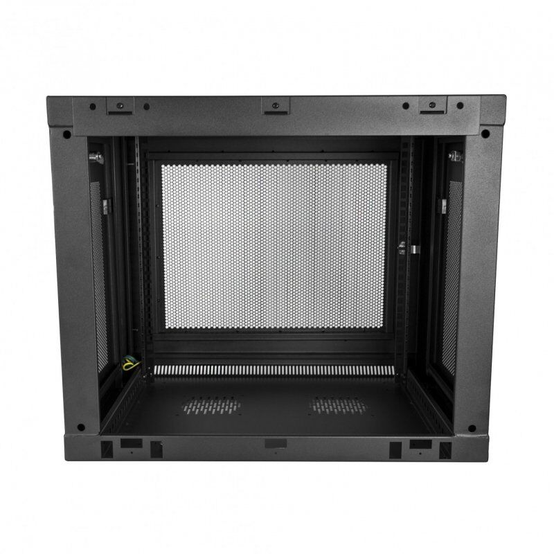 StarTech.com 2 Post 9U 19" Wall Mount Network Cabinet - Adjustable Depth 6-15"- Locking IT Switch Depth Enclosure - Vent