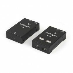StarTech.com Prolongateur USB 2.0 4 Ports - Extendeur USB sur Cat5/Cat6 Jusqu'à 40m - Prolongateur Compact USB 2.0 sur 