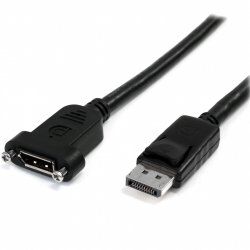 StarTech.com Câble DisplayPort à Montage sur Panneau 1m - 4K x 2K - Câble d'Extension DP 1.2 M/F - Câble d'Extension