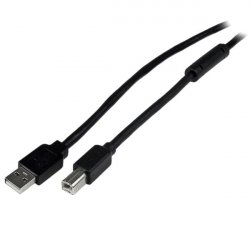 CABLE USB ACTIF A VERS B 20 M - M/M - NOIR