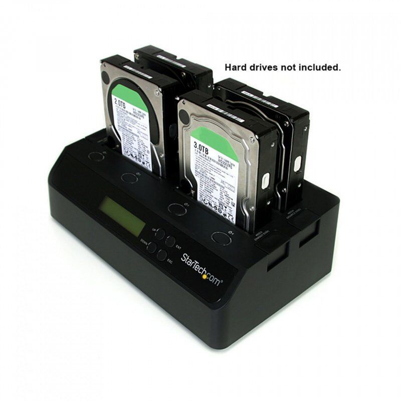 StarTech.com Duplicateur et Effaceur de Disques Durs à 4 baies, Cloneur/Copieur Autonome de HDD/SSD 1:3 SATA, Station d