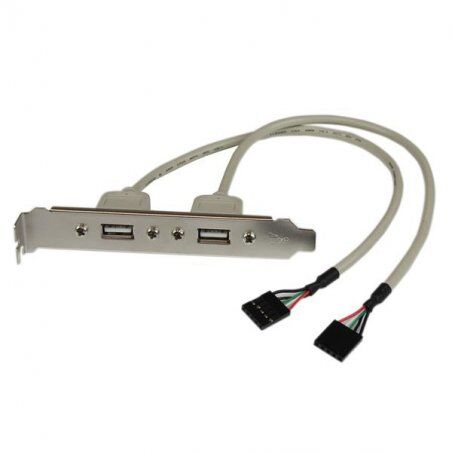 PLAQUE DE CONNEXION 2 PORTS FEMELLE USB A