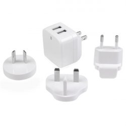 CHARGEUR MURAL USB 2 PORTS - ADAPTATEUR SECTEUR USB - BLANC
