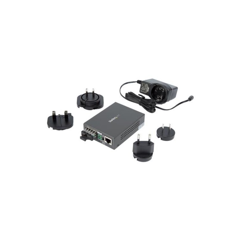 StarTech.com LWL Medienkonverter - 1000Base-LX - Single Mode - 10km - SC Glasfaser auf Ethernet Konverter - LWL zu Kupf