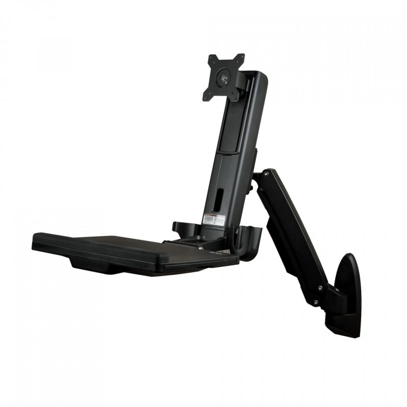 StarTech.com Wall Mount Workstation - Articulating Full Motion Standing Desk with Ergonomic Height Adjustable Monitor & 