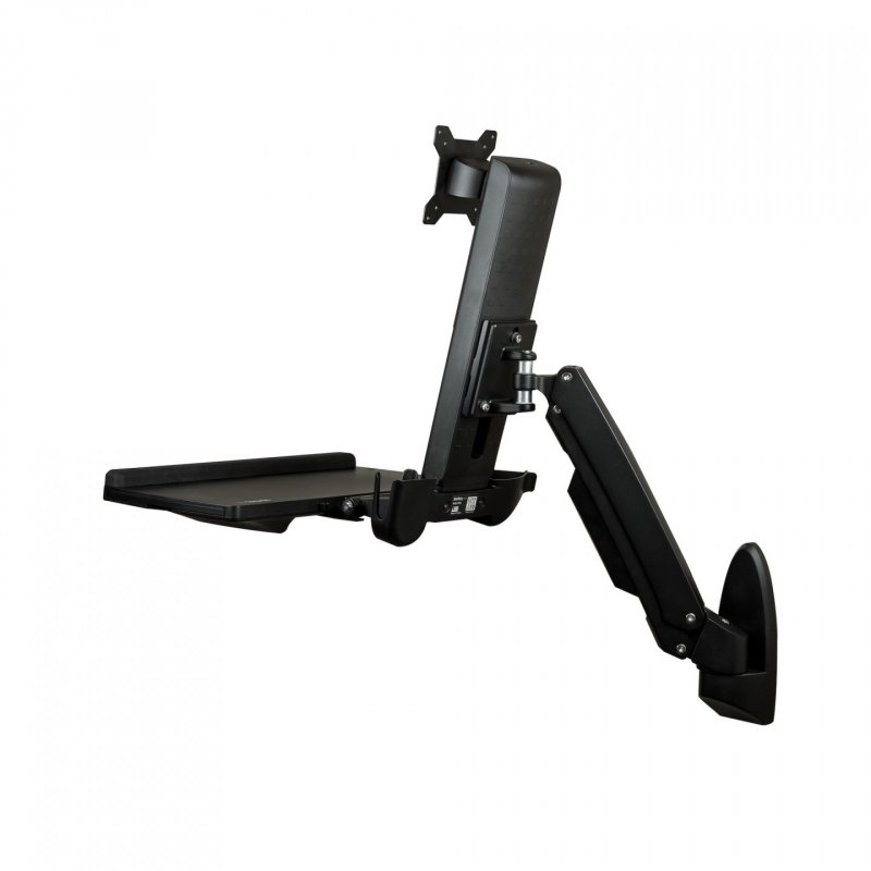 StarTech.com Wall Mount Workstation - Articulating Full Motion Standing Desk with Ergonomic Height Adjustable Monitor & 
