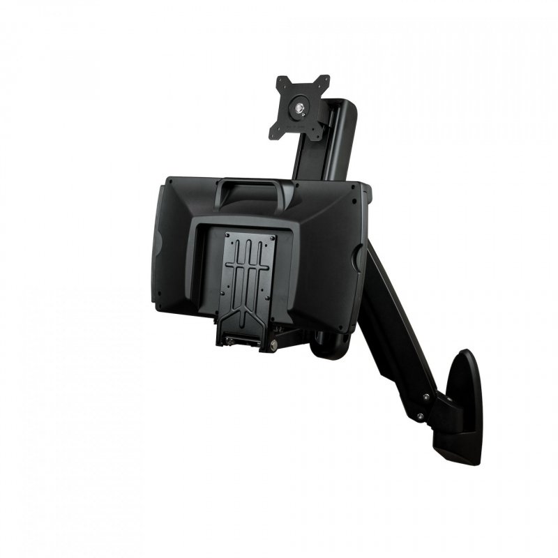 WALL MOUNTED SIT STAND DESK FOR ONE MONITOR UP TO 24INADJUSTBL