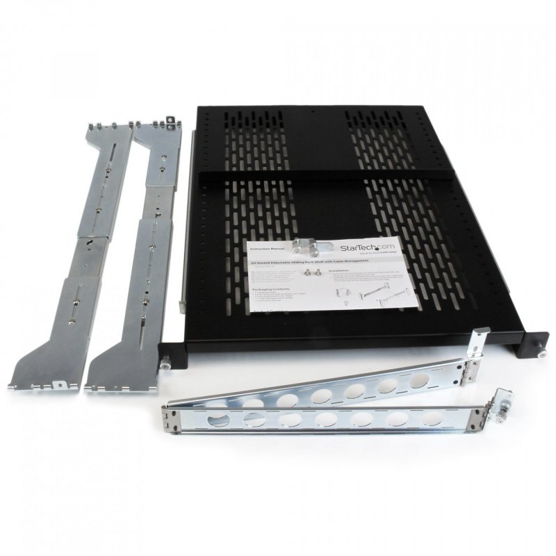 ESTANTE VENTILADO DESLIZANTE 2U AJUSTABLE PARA RACK 22.7KG