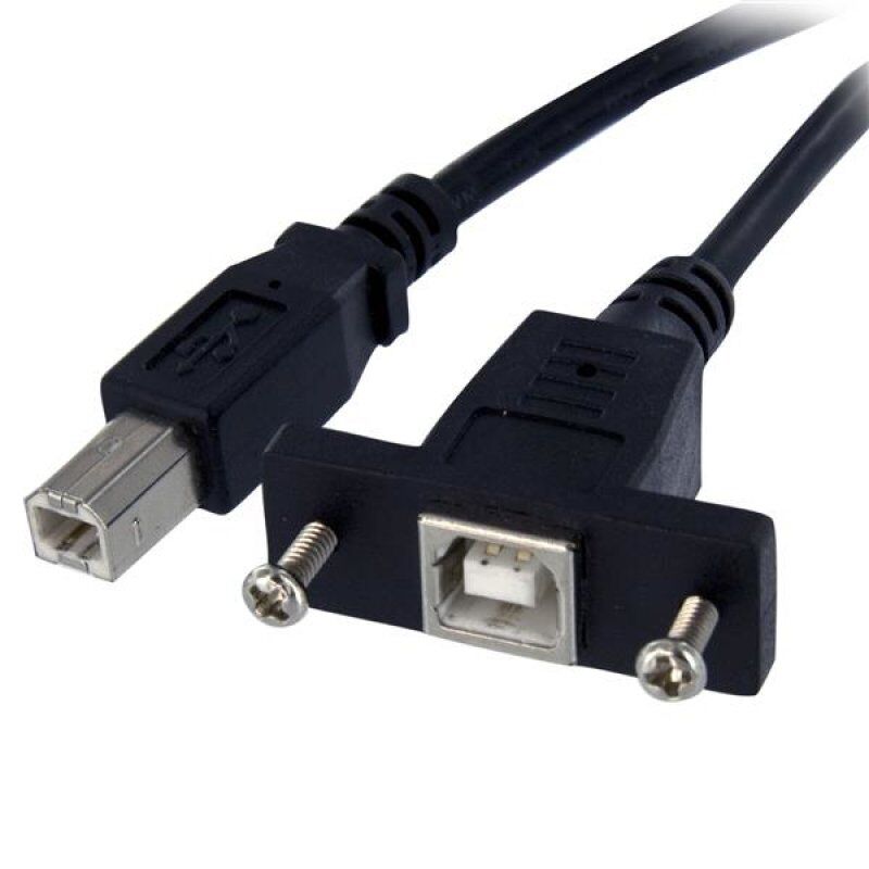 PANEL MOUNT USB EXTENSION CABLE FEMALE TO MALE USB B PORT 91 CM