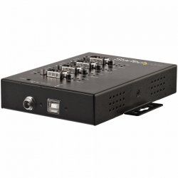 StarTech.com Hub Série 4 Ports USB vers RS232/RS485/RS422 - Convertisseur Industriel USB 2.0 vers DB9 - IP30 - Hub Sér