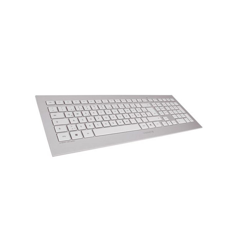 CHERRY DW 8000 clavier Souris incluse RF sans fil QWERTY Anglais américain Argent, Blanc