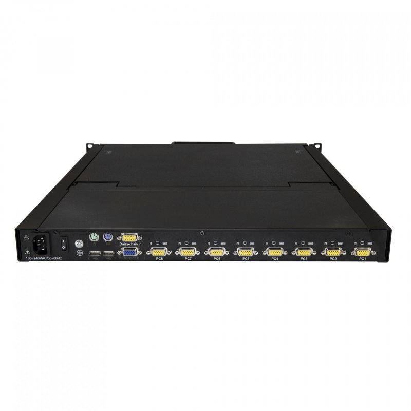 StarTech.com 8 Port Rackmount KVM Console w/ 6ft Cables - Integrated KVM Switch w/ 19" LCD Monitor - Fully Featured 1U L