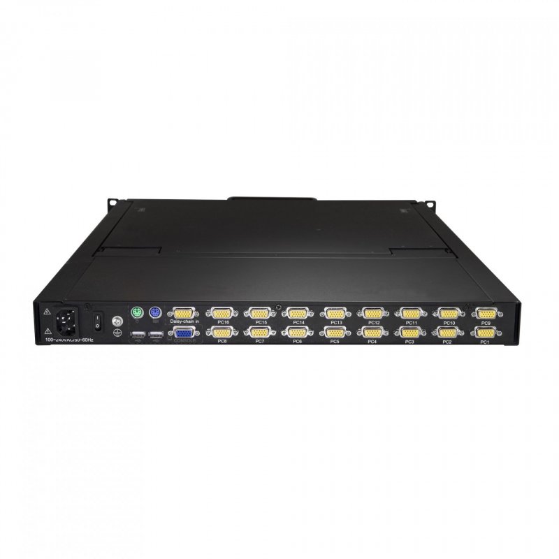 StarTech.com 16 Port Rackmount KVM Console w/ 6ft Cables - Integrated KVM Switch w/ 19" LCD Monitor - Fully Featured 1U 