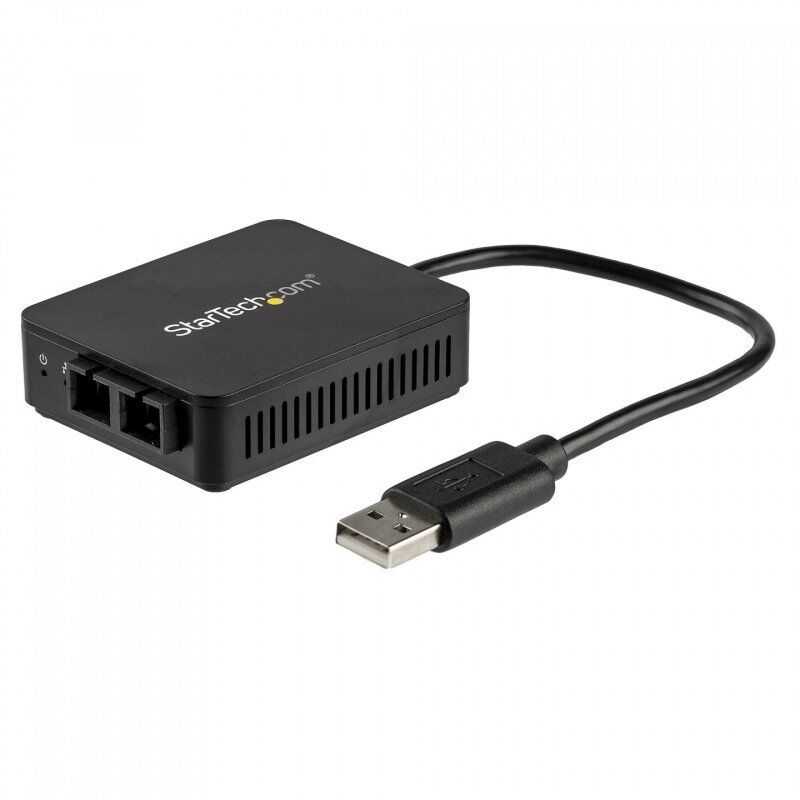 StarTech.com USB to Fiber Optic Converter - 100Mbps - USB 2.0 to Fiber Network Adapter - 100Base-FX SC Female Duplex Mul