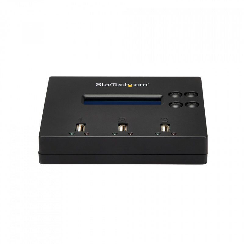 StarTech.com Standalone 1 to 2 USB Thumb Drive Duplicator and Eraser, Multiple USB Flash Drive Copier, System and File a