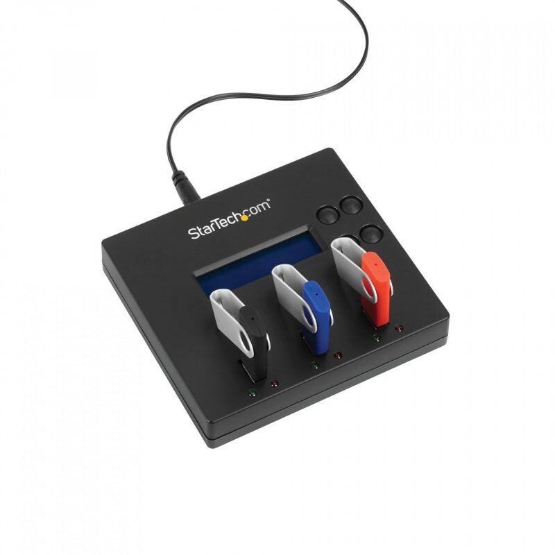 StarTech.com Standalone 1 to 2 USB Thumb Drive Duplicator and Eraser, Multiple USB Flash Drive Copier, System and File a
