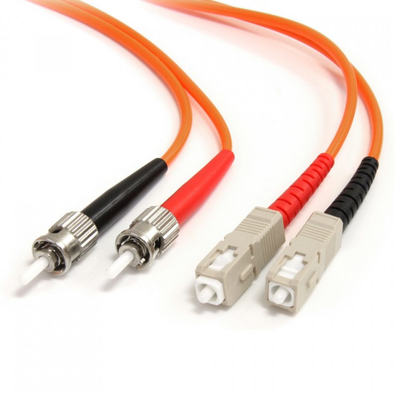 2M MULTIMODE 62.5/125 DUPLEX FIBER PATCH CABLE ST - SC