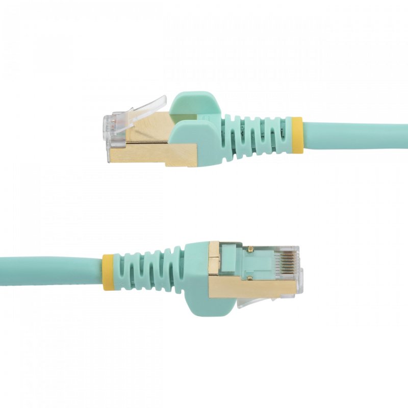 StarTech.com Câble réseau Cat6a STP blindé sans crochet de 2 m - Aqua