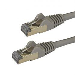 2M CAT6A PATCH CABLE - GRAY CAT 6A NETWORK CABLE - STP