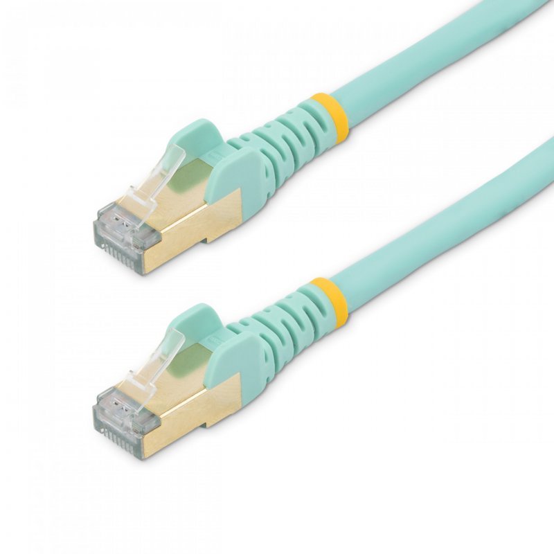 0.5M CAT6A PATCH CABLE - AQUA CAT 6A NETWORK CABLE - STP