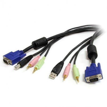 StarTech.com Câble pour Switch KVM VGA avec USB et Audio et Micro - 1.80m