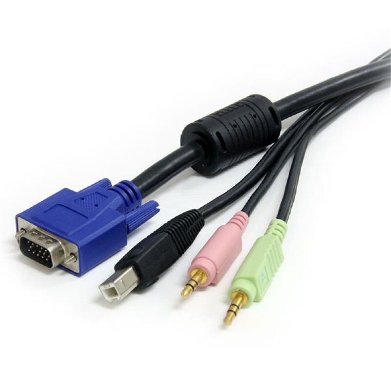 CABLE POUR COMMUTATEUR KVM VGA AVEC USB  AUDIO ET MICRO - 1.80M