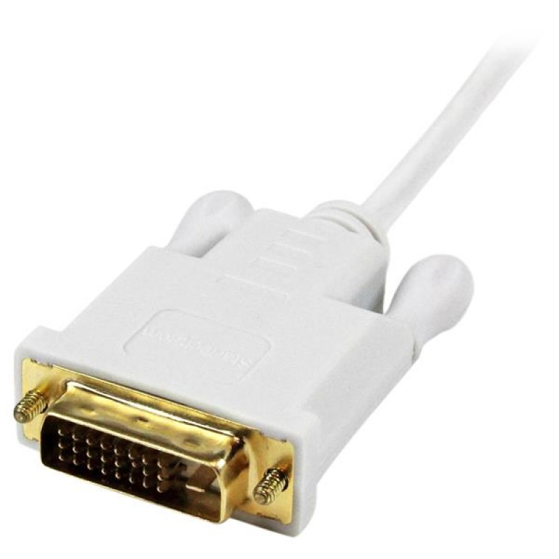 CABLE ADAPTATEUR MINI DP VERS DVI-D ACTIF 1 8 M - BLANC