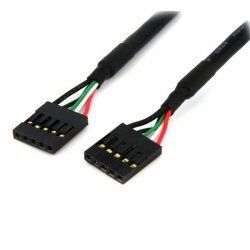 CABLE ADAPTATEUR CARTE MERE DE 60 CM 5 BROCHES USB IDC F/F