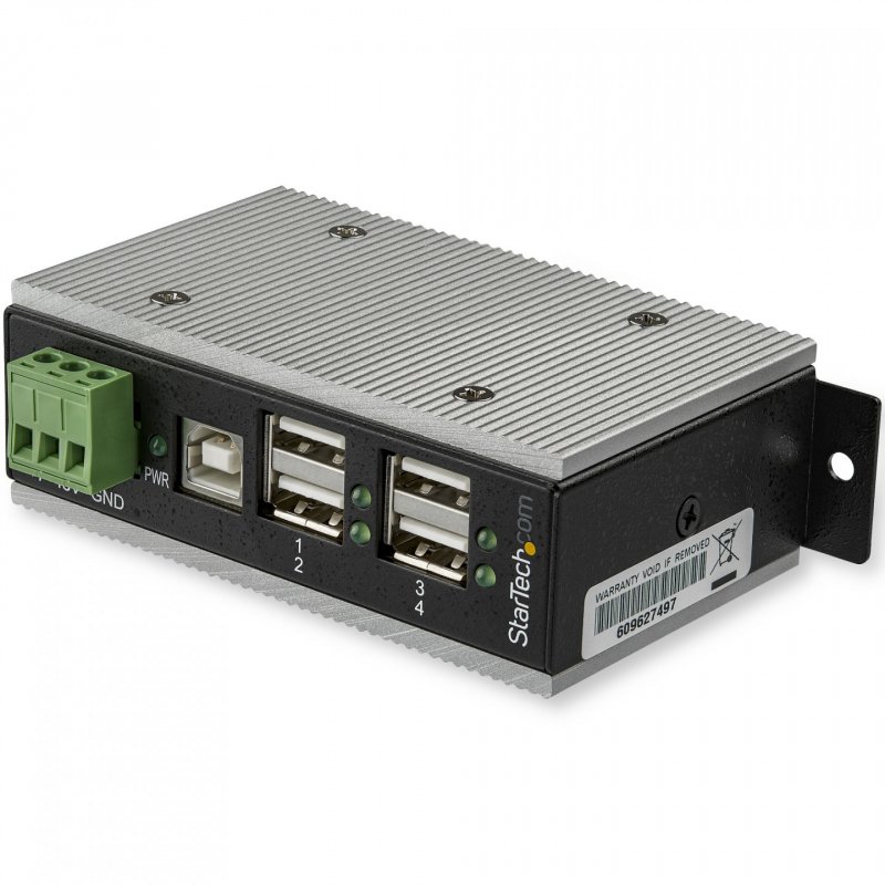 4-PORT INDUSTRIAL USB HUB - USB 2.0-15KV ESD PROTECTION METAL
